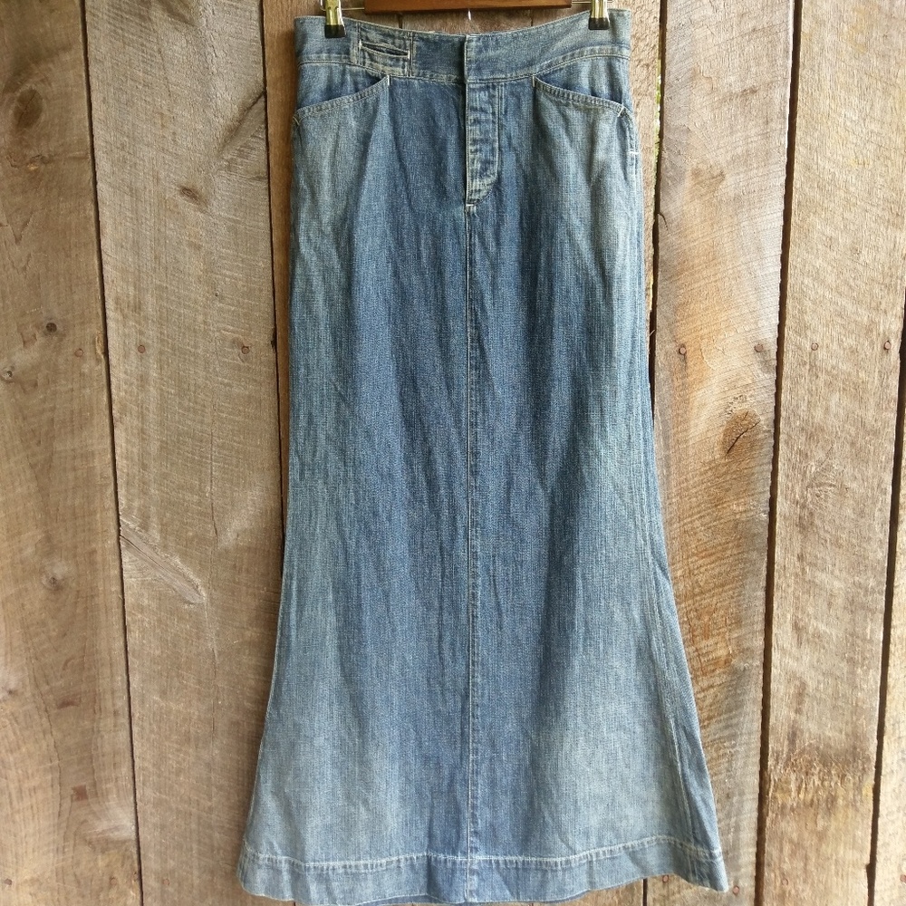 NWT Ralph Lauren Denim Maxi Skirt 26